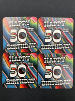 Milestone birthday coaster set