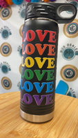 Love is Love water bottle