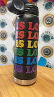 Love is Love water bottle