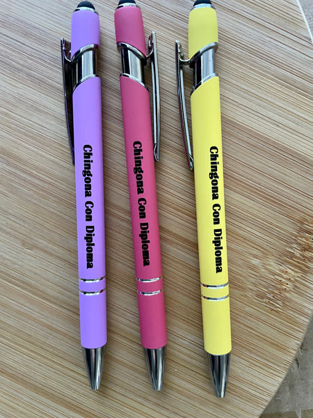 Chingona Con Diploma pen set