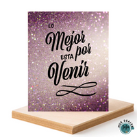 Lo mejor esta por venir wooden sign